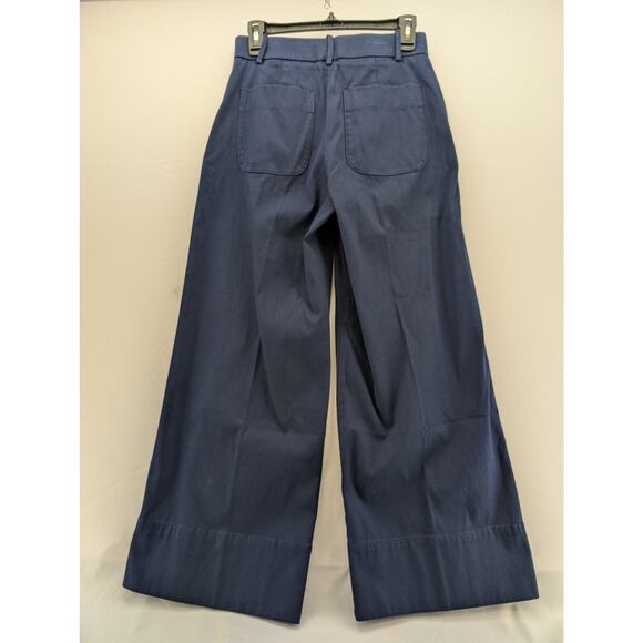 NWT Spanx SPANXsupersmooth Stretch Twill Wide Leg Pant in Timeless Navy sz Small - Picture 7 of 7